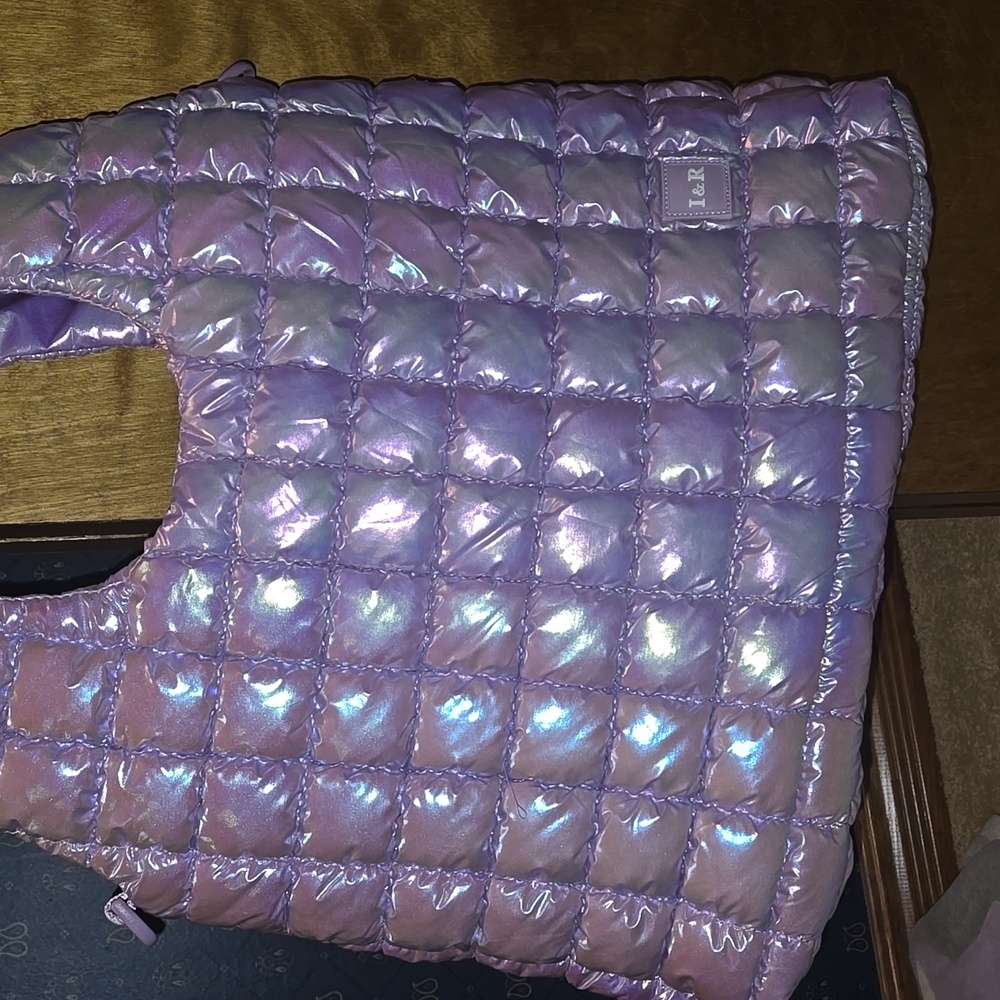Puffy Lavender Iridescent Tote - Picture 3 of 4